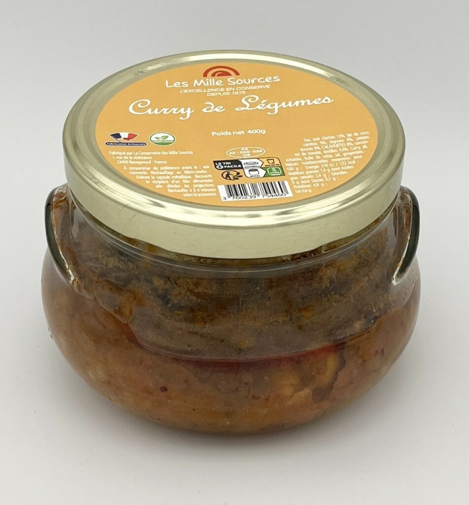 Curry de Légumes & Lait de Coco  - Végétarien