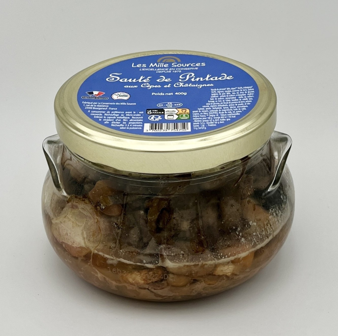 Sauté de Pintade aux Cèpes et Châtaignes