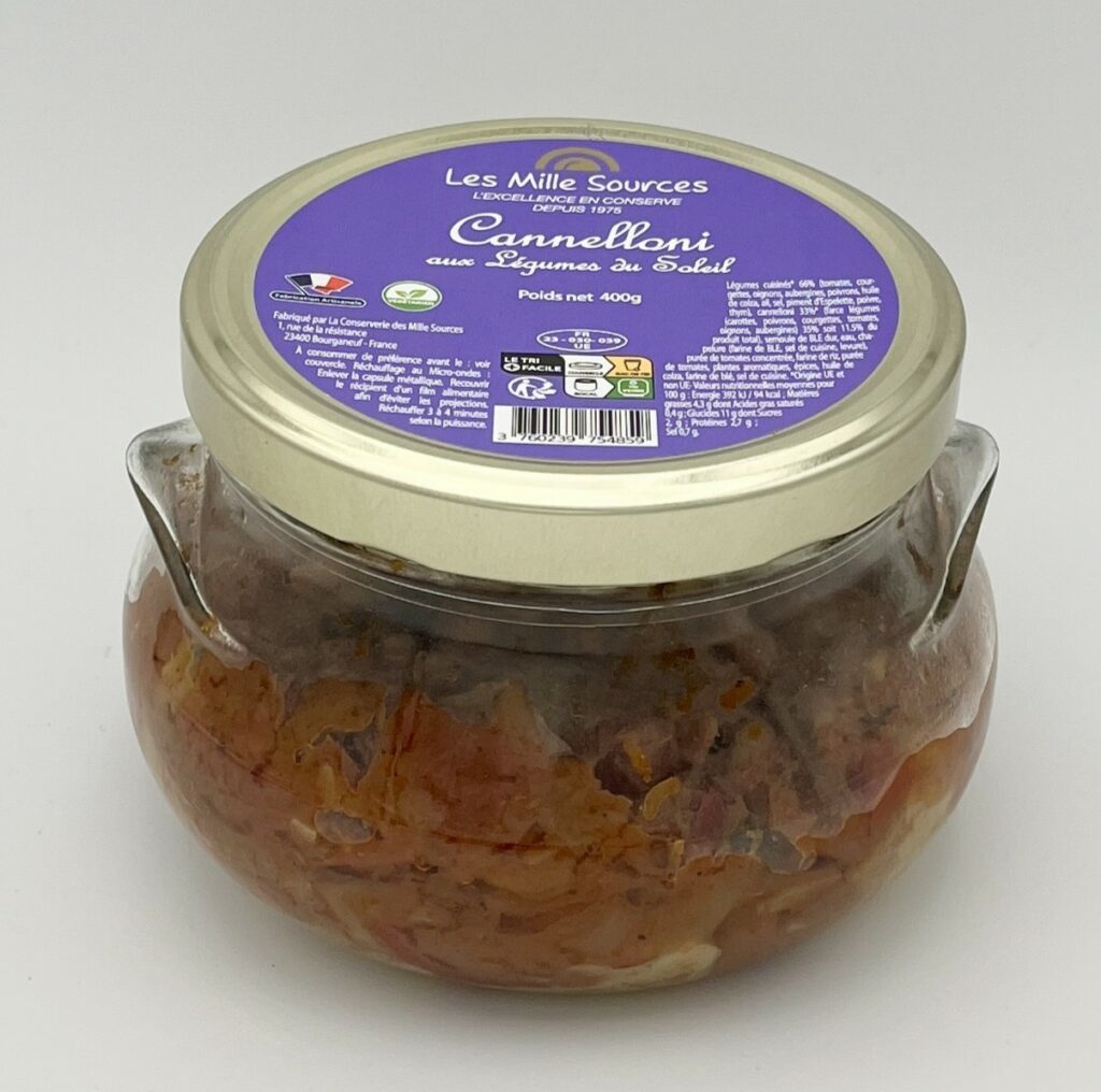 Cannellonis aux Légumes du Soleil - Végétarien